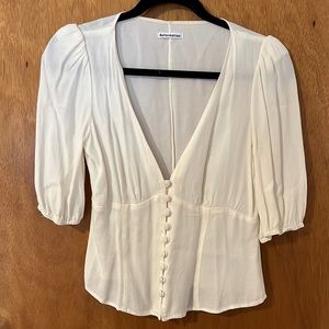 White Reformation blouse